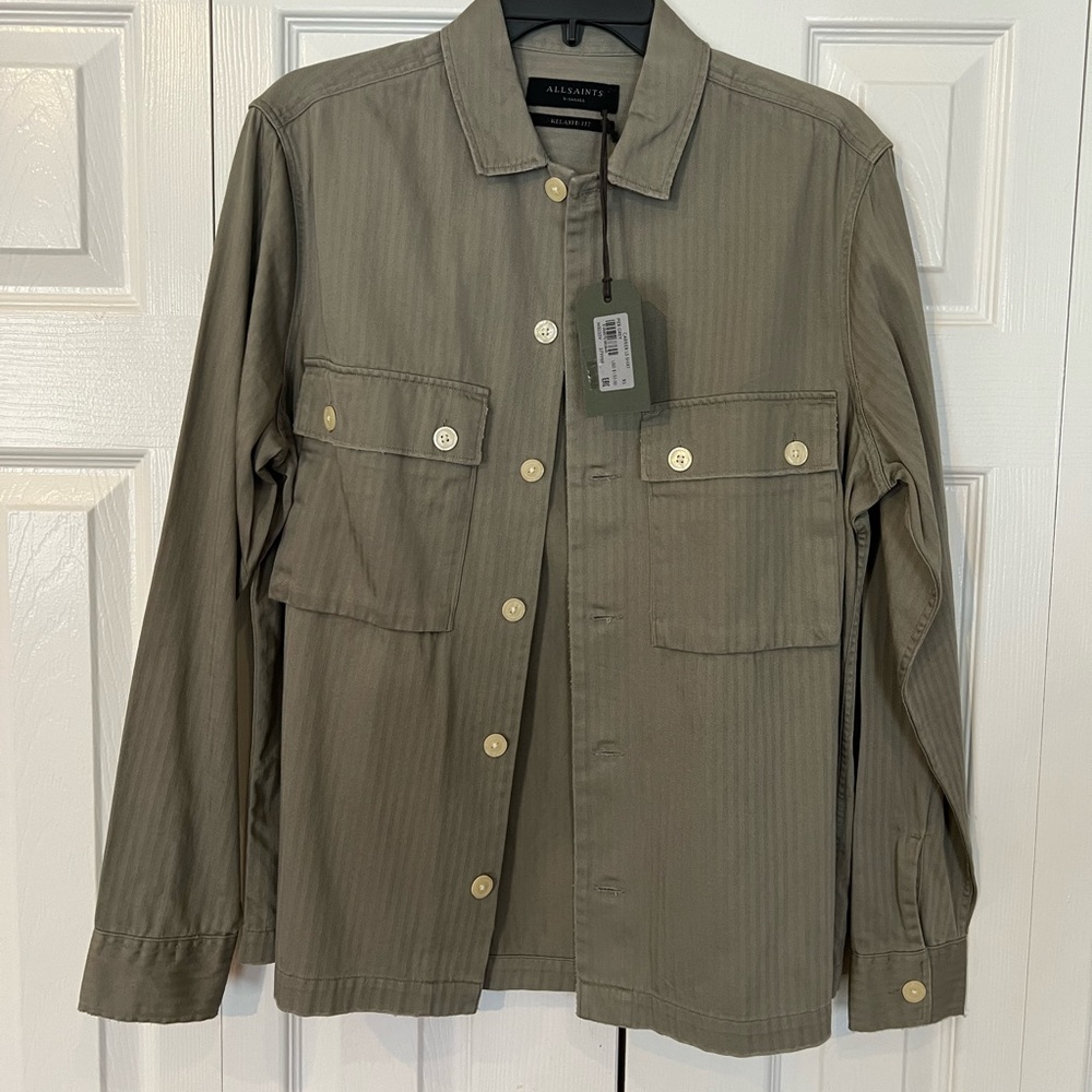 NWT all saints carrier ls jacket shirt xs